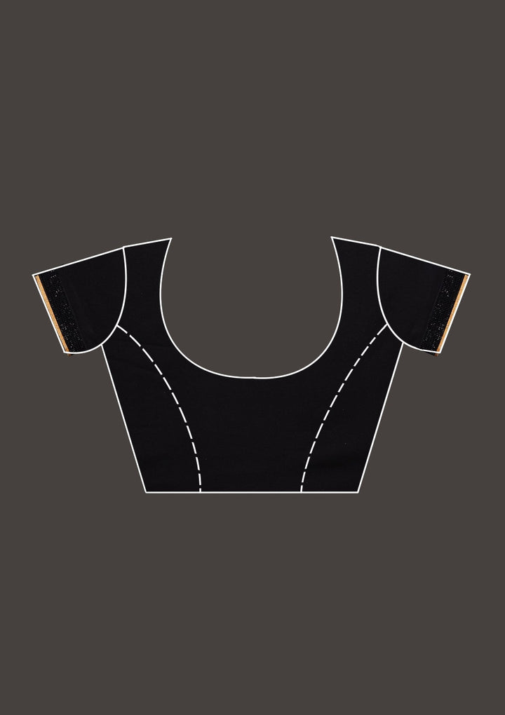 Black Sequins Georgette Saree - Koskii