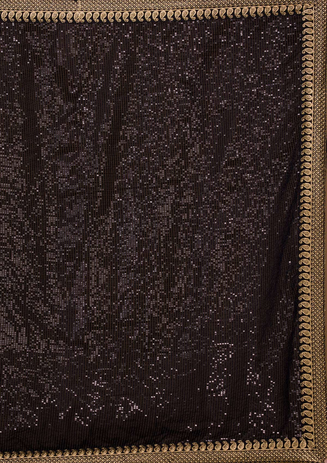 Black Sequins Georgette Saree-Koskii