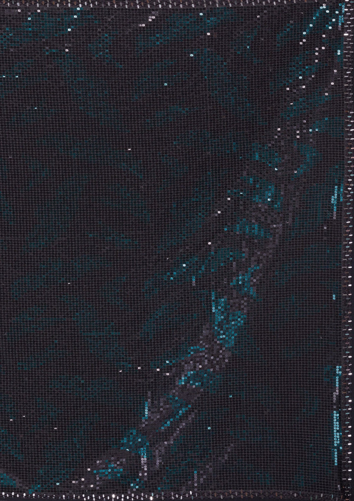 Black Sequins Georgette Saree-Koskii