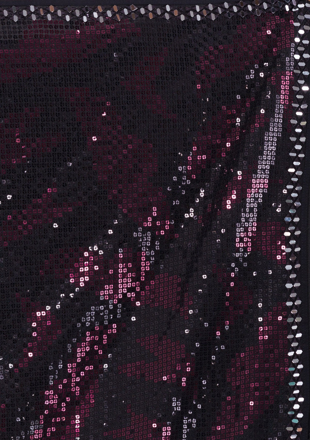 Black Sequins Georgette Saree-Koskii