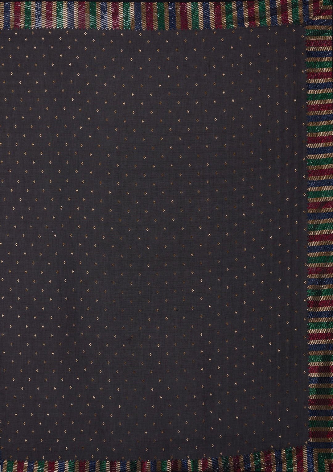 Black Swarovski Satin Saree-Koskii