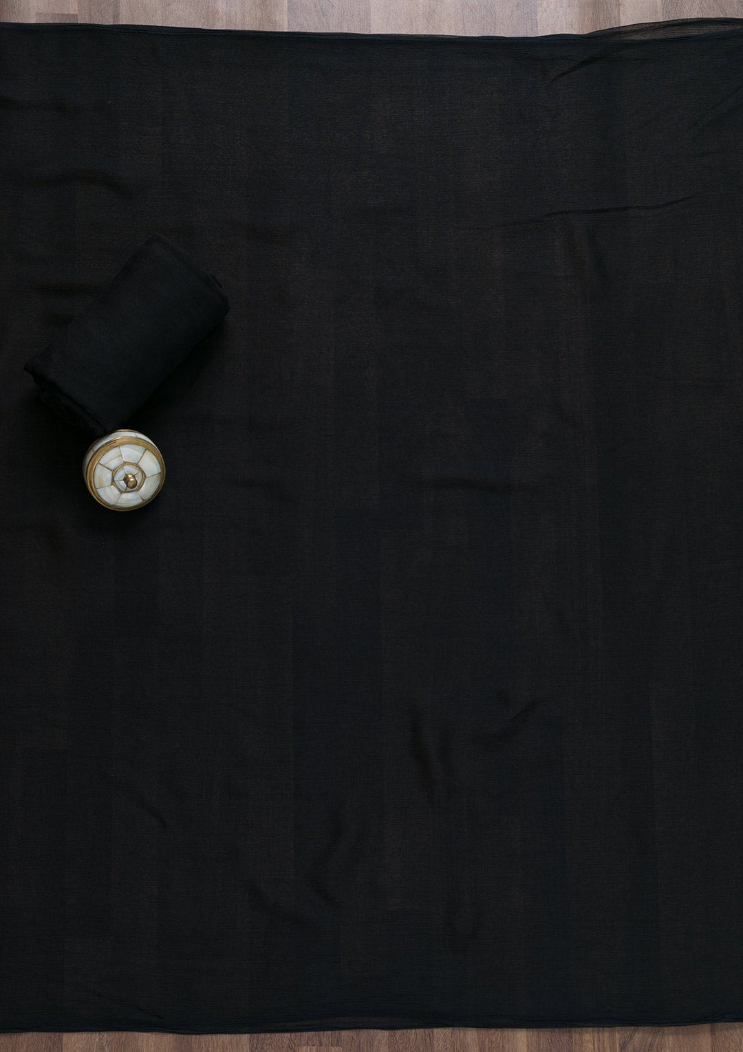 Black Semi Crepe Swarovski Unstitched Salwar Suit-koskii