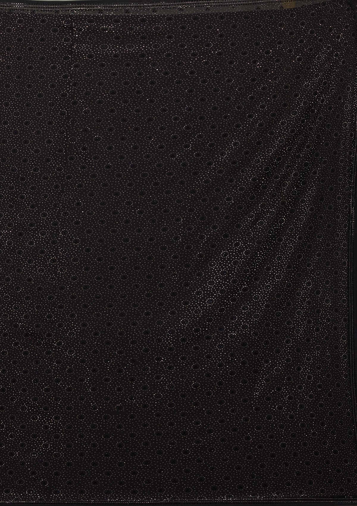 Black Swarovski Semi Crepe Saree-Koskii