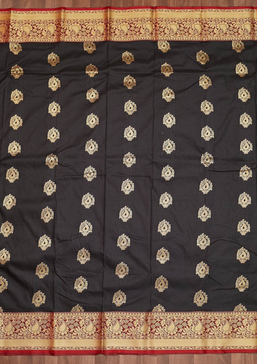 Black Zariwork Art Silk Designer Saree - Koskii