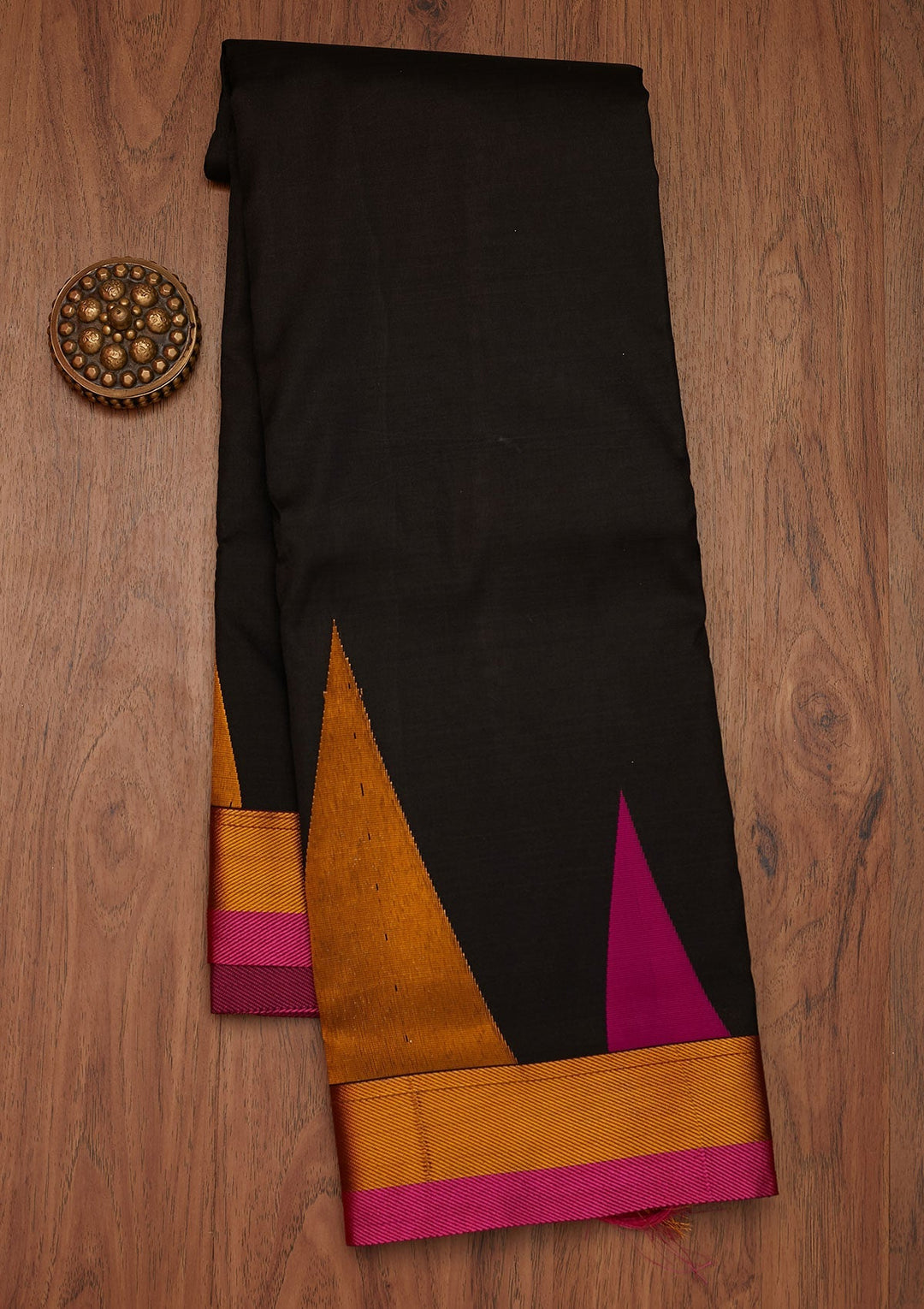 Black Zariwork Art Silk Designer Saree - Koskii