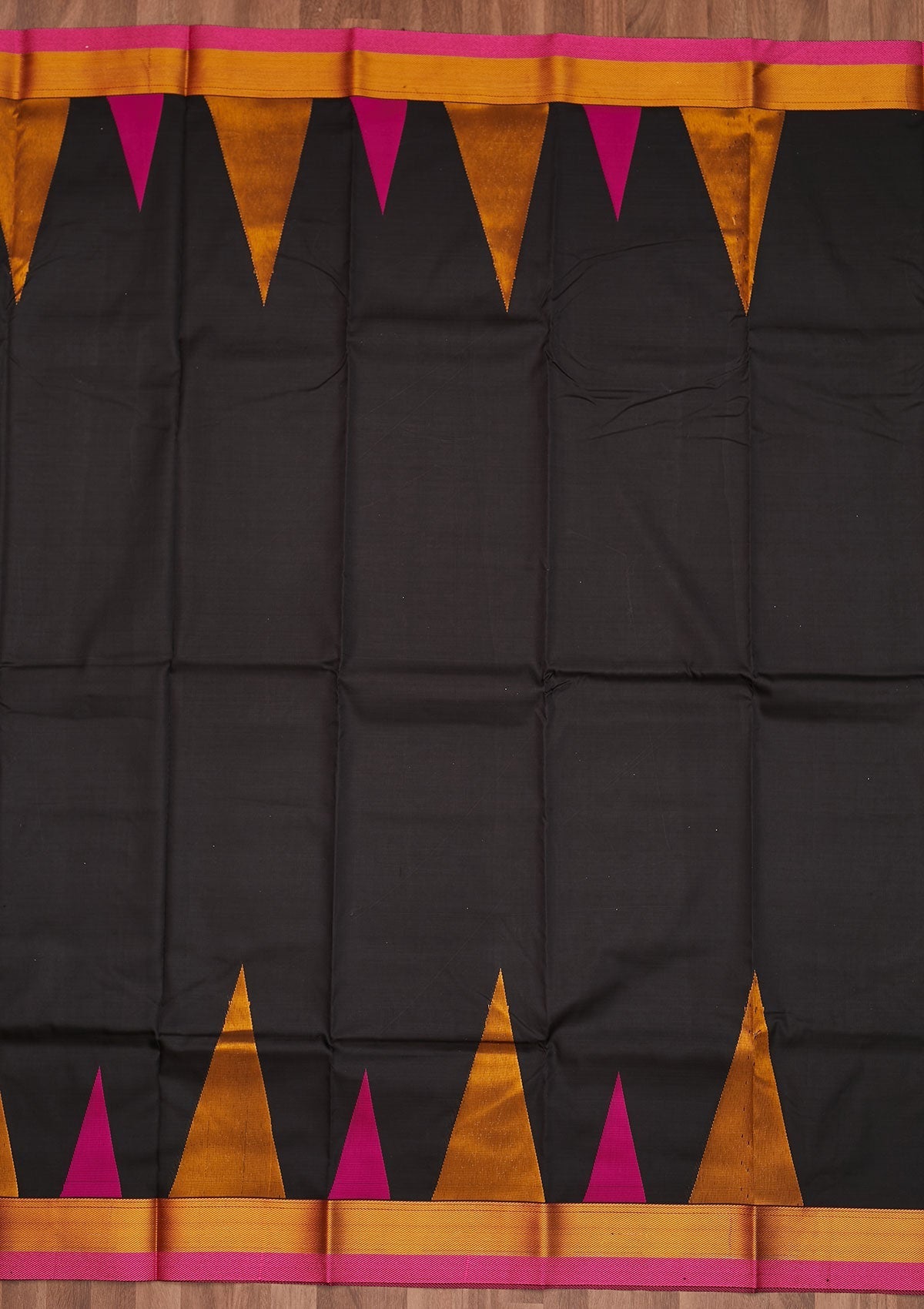Black Zariwork Art Silk Designer Saree - Koskii