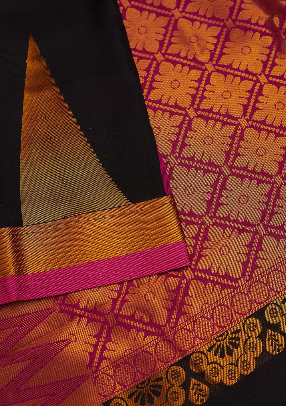 Black Zariwork Art Silk Designer Saree - Koskii