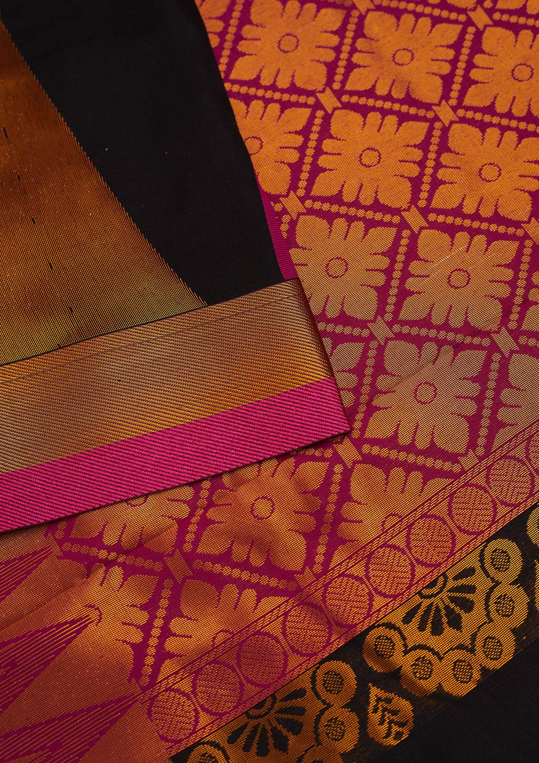 Black Zariwork Art Silk Designer Saree - Koskii