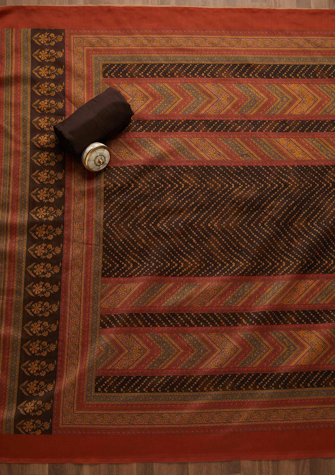 Black Zariwork Chanderi Unstitched Salwar Suit-Koskii