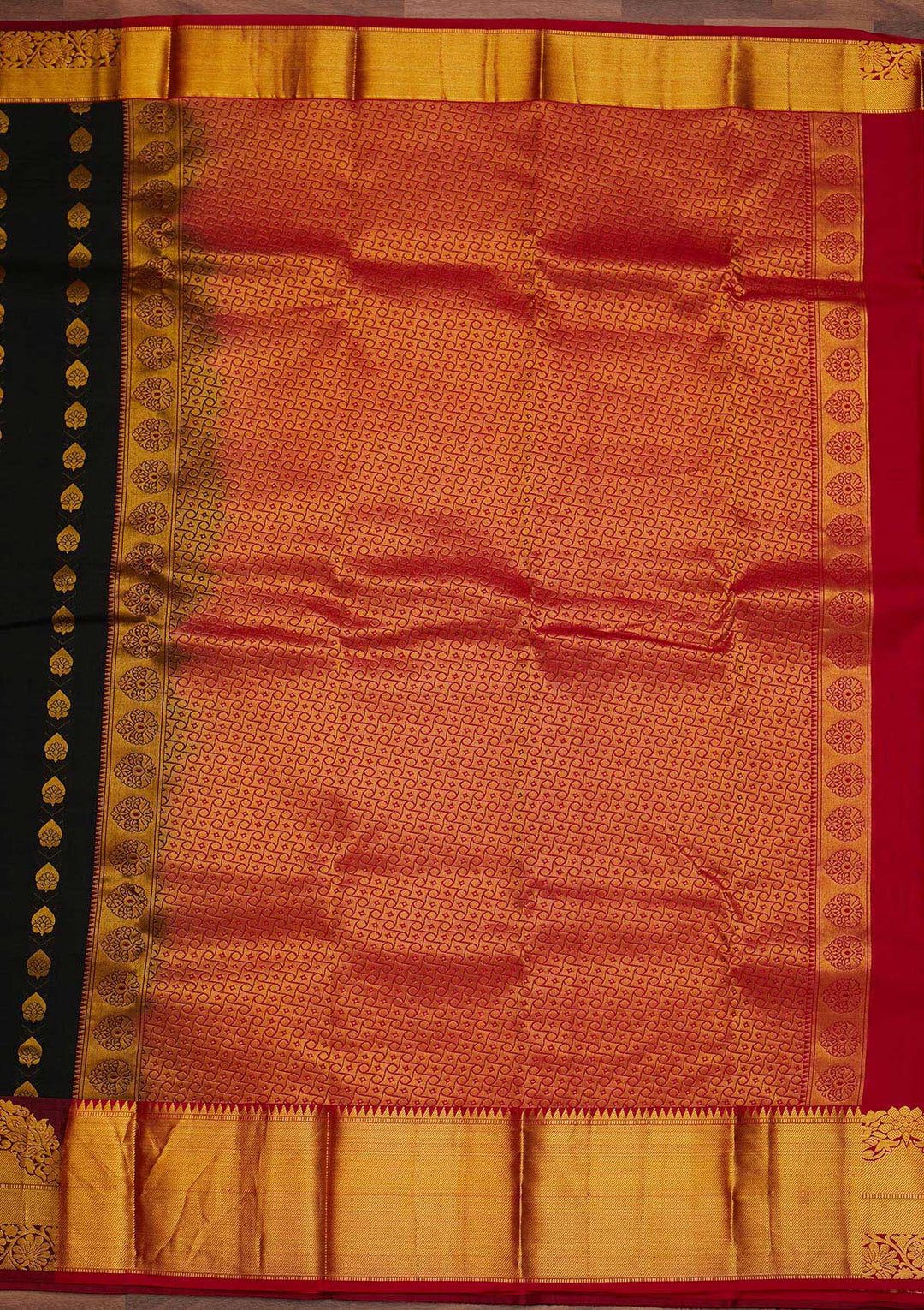 Black Zariwork Pure Silk Designer Saree - Koskii