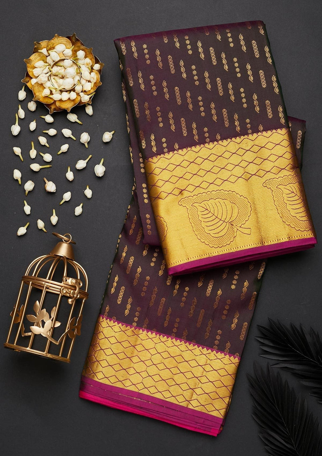 Black Zariwork Pure Silk Designer Saree - Koskii