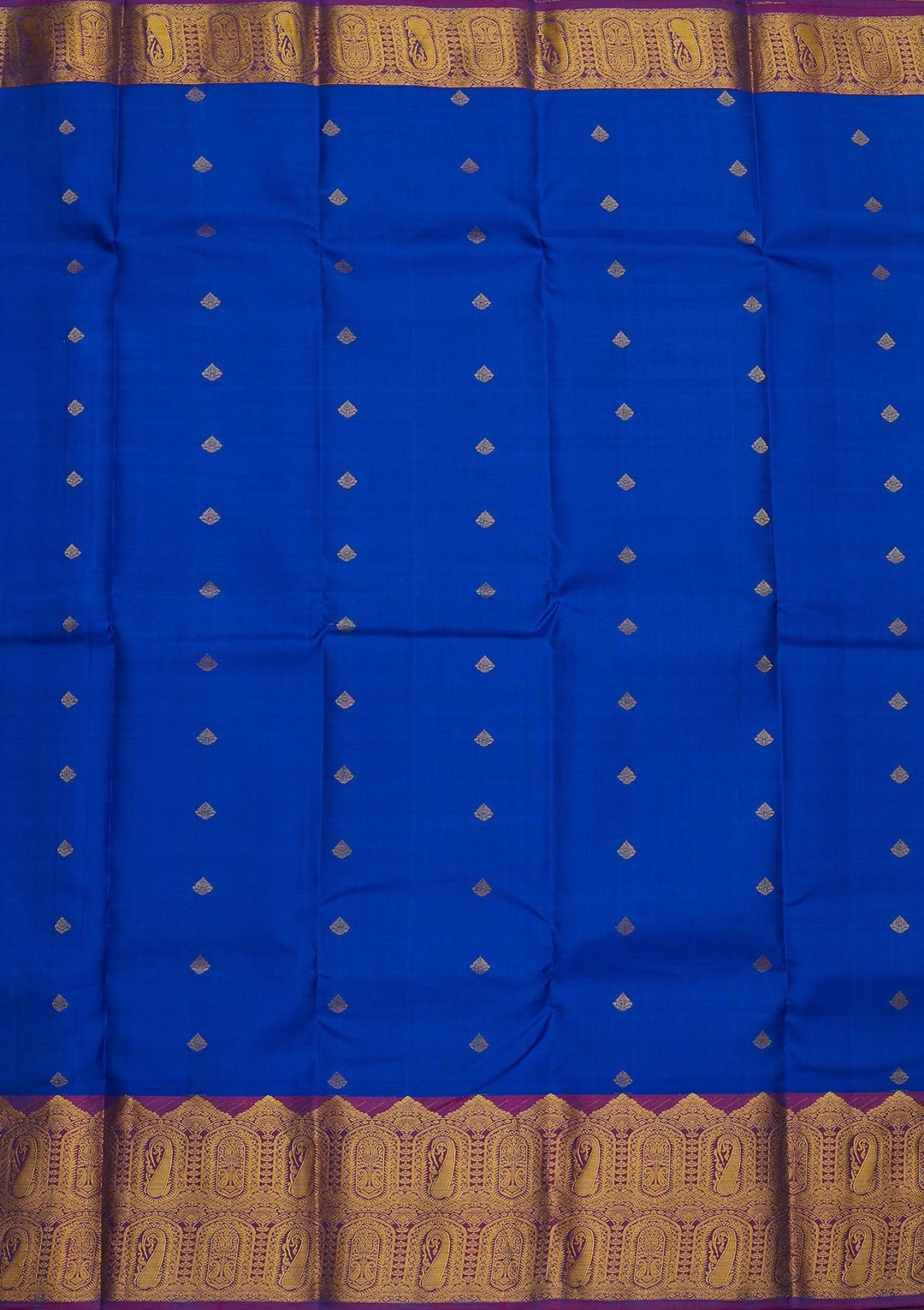 Blue Zariwork Pure Silk Designer Saree - koskii
