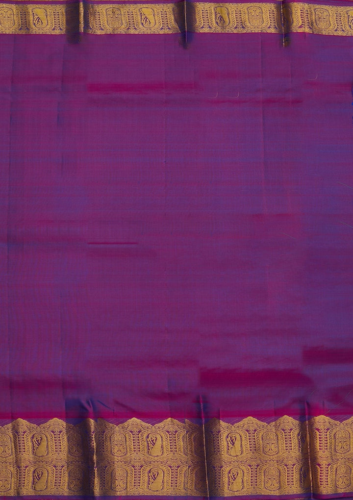 Blue Zariwork Pure Silk Designer Saree - koskii