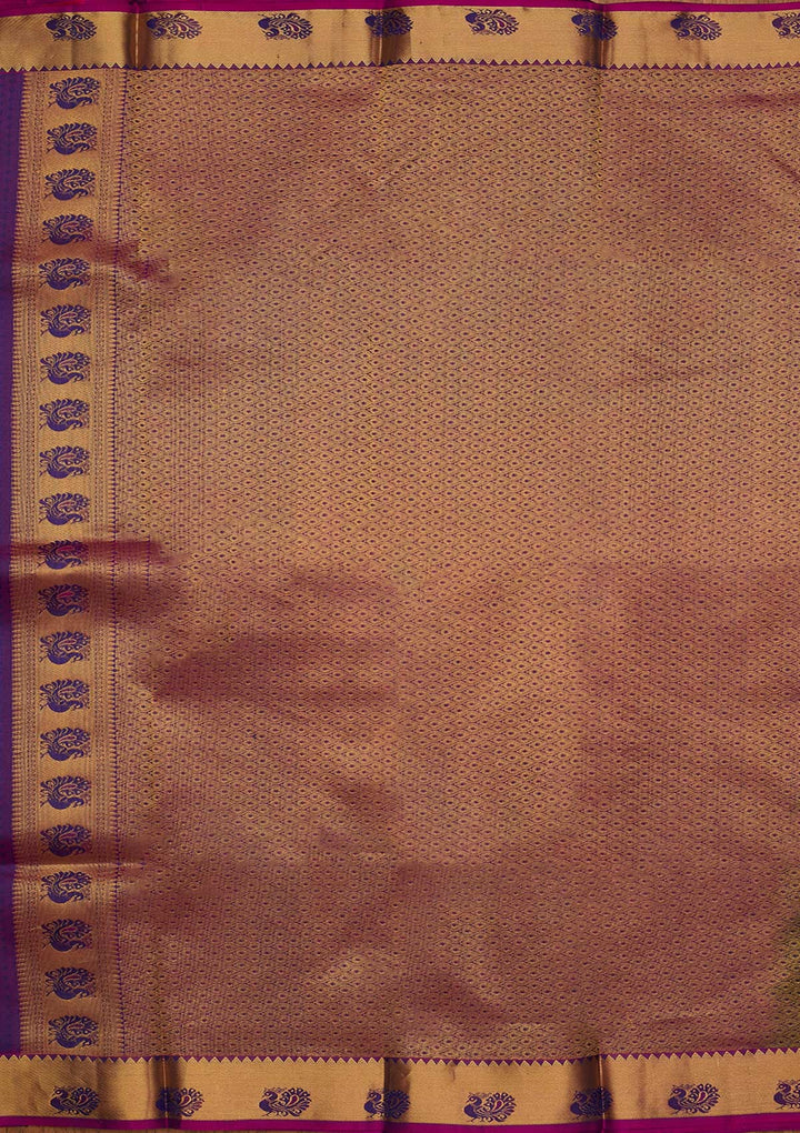 Blue Zariwork Pure Silk Designer Saree - koskii