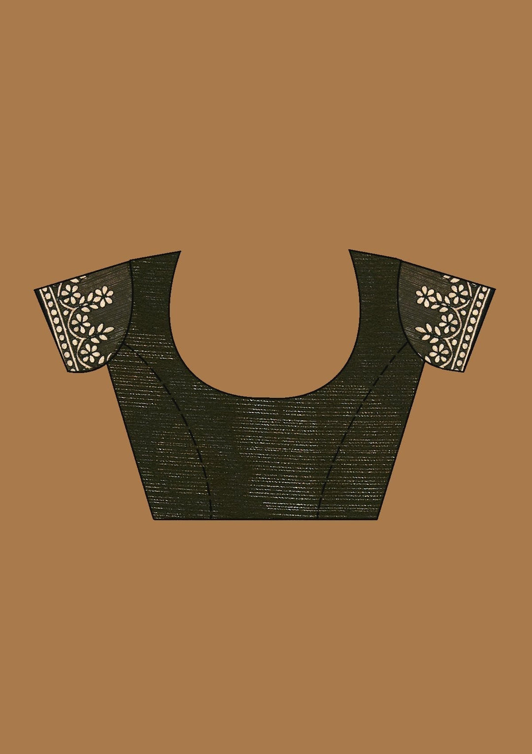 Bottle Green Gotapatti Semi Crepe Designer Saree - koskii