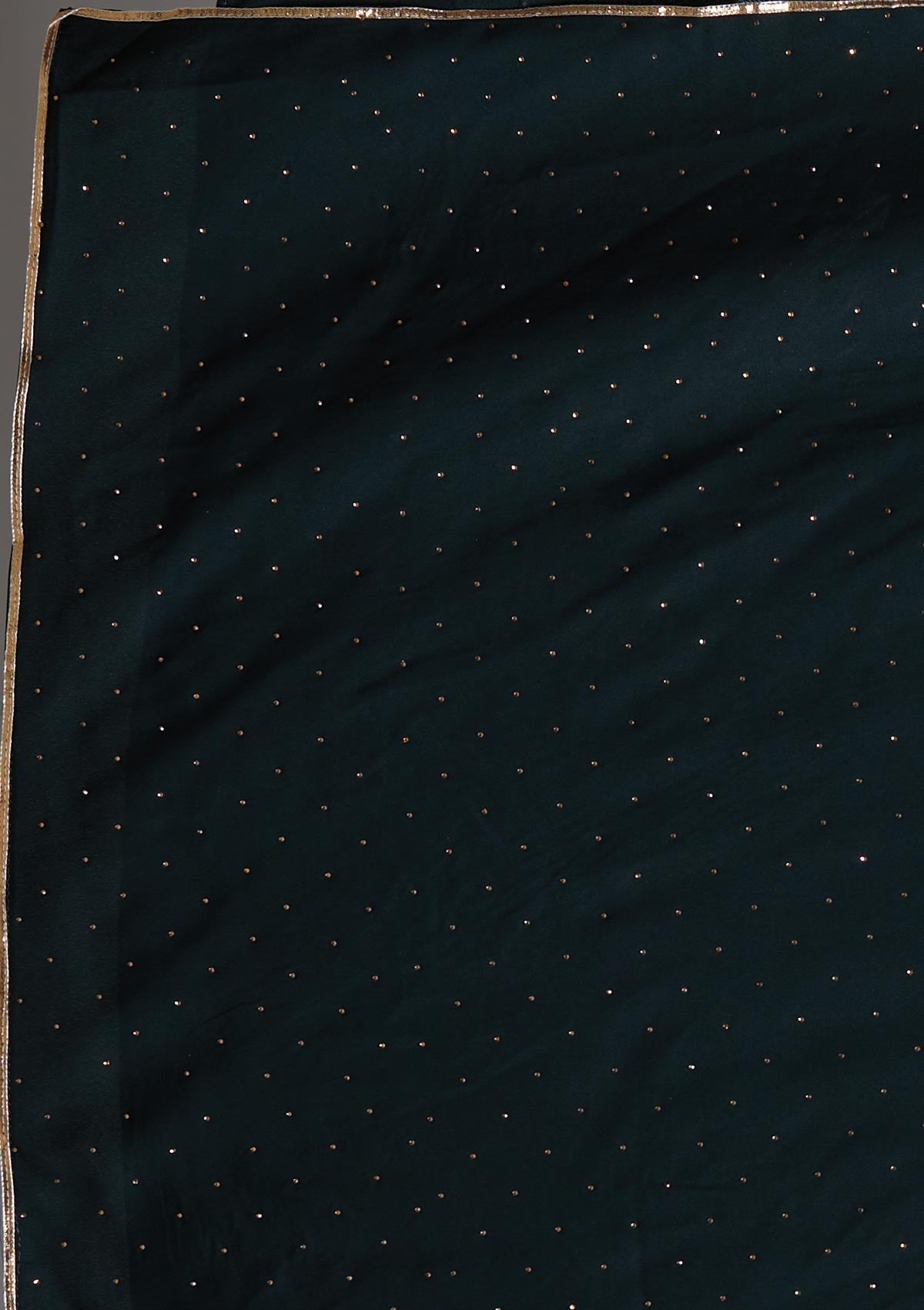Bottle Green Sequins Semi Crepe Designer Salwar Suit-Koskii