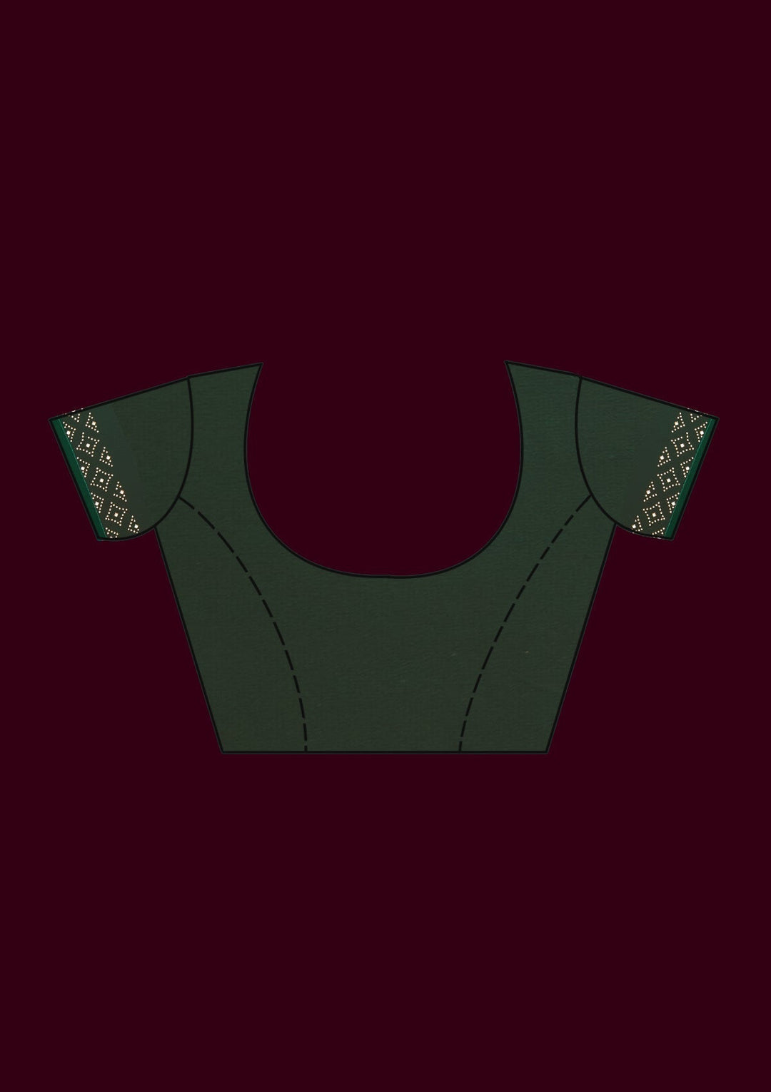 Bottle Green Sequins Georgette Saree - Koskii