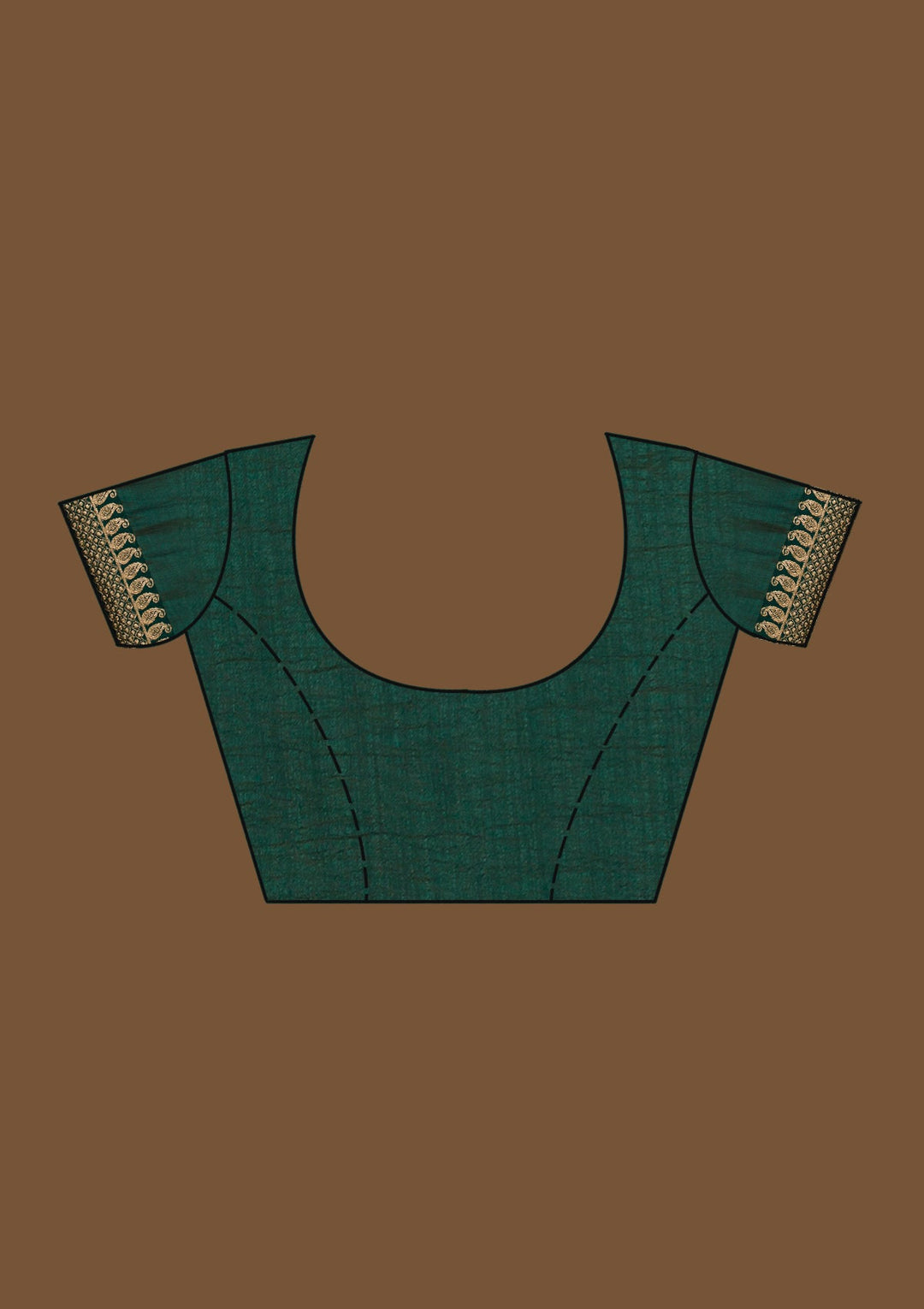 Bottle Green Sequins Georgette Saree-Koskii