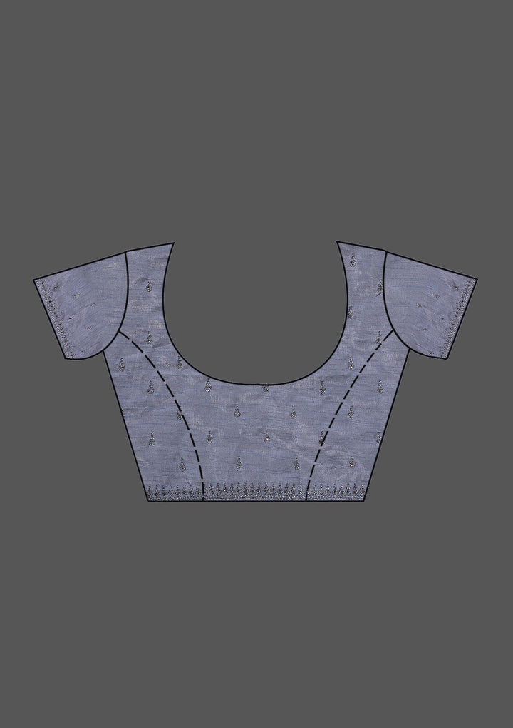 Bottle Green Stonework Georgette Saree-Koskii