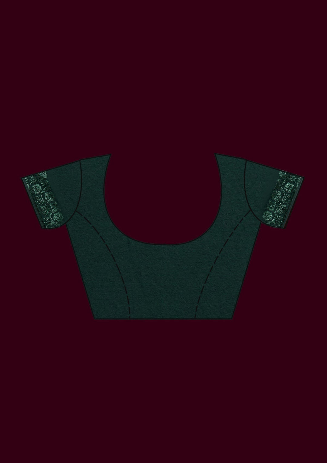 Bottle Green Threadwork Georgette Saree - Koskii