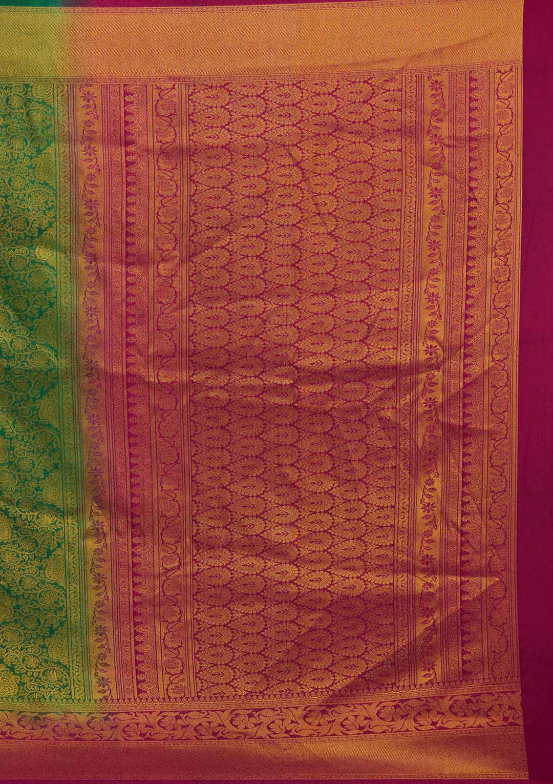 Bottle Green Zariwork Art Silk Designer Saree - Koskii