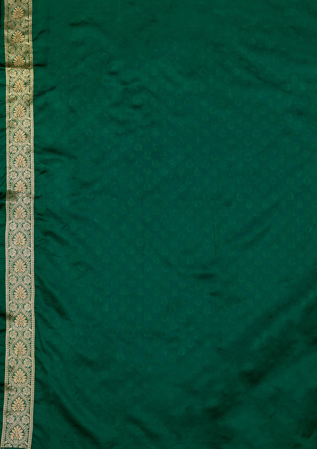 Bottle Green Zariwork Art Silk Saree-Koskii