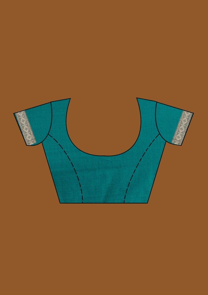 Bottle Green Zariwork Banarasi Designer Saree - Koskii