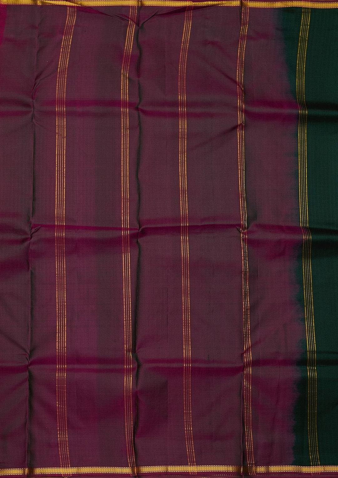 Bottle Green Zariwork Pure Silk Designer Saree - koskii