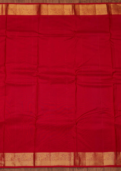 Bottle Green Zariwork Pure Silk Designer Unstitched Saree - Koskii