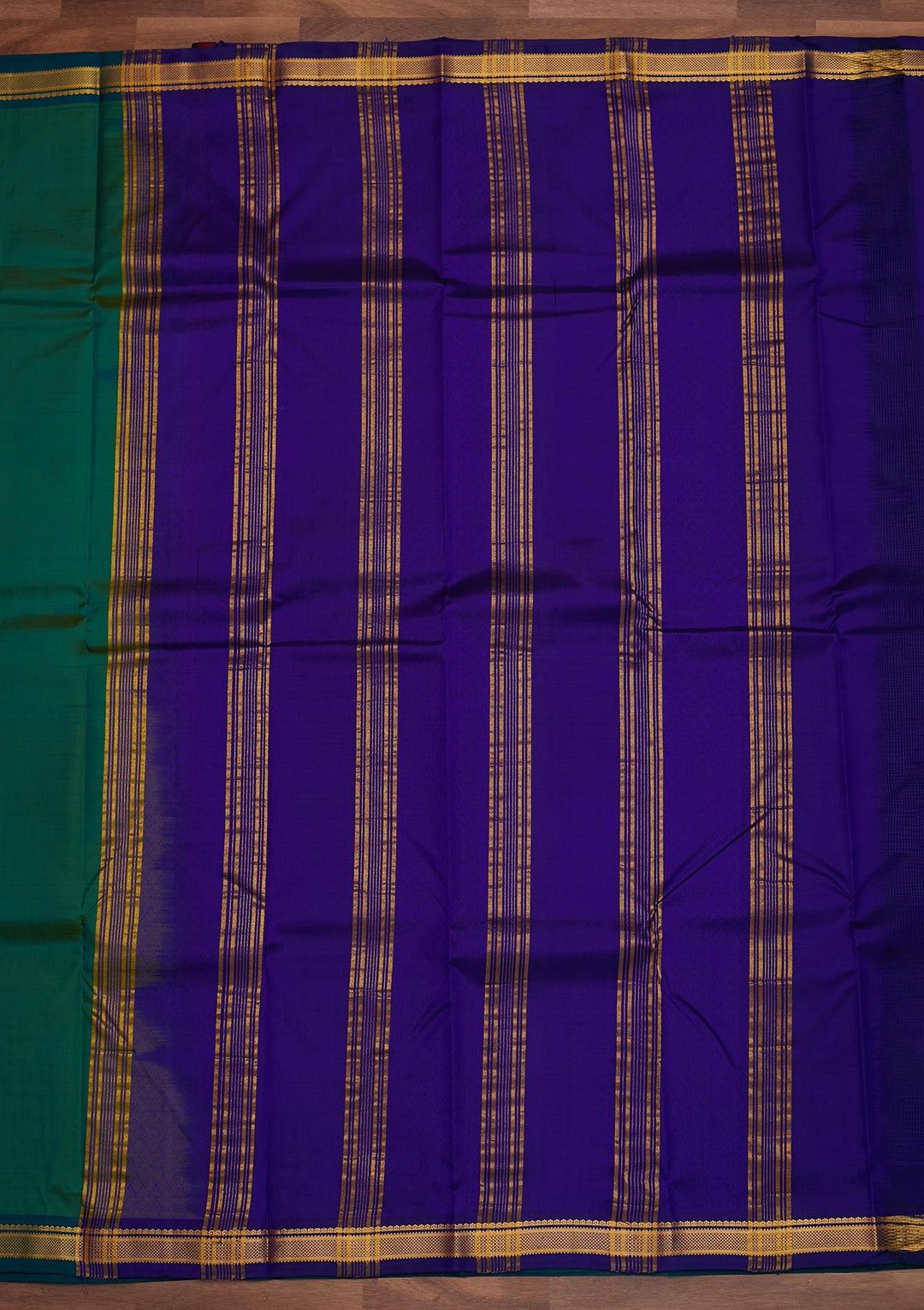 Bottle Green Zariwork Pure Silk Designer Saree - Koskii