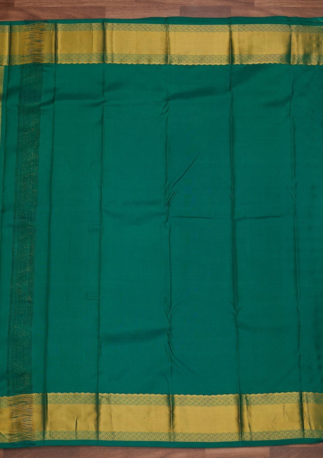 Bottle Green Zariwork Pure Silk Designer Saree - Koskii