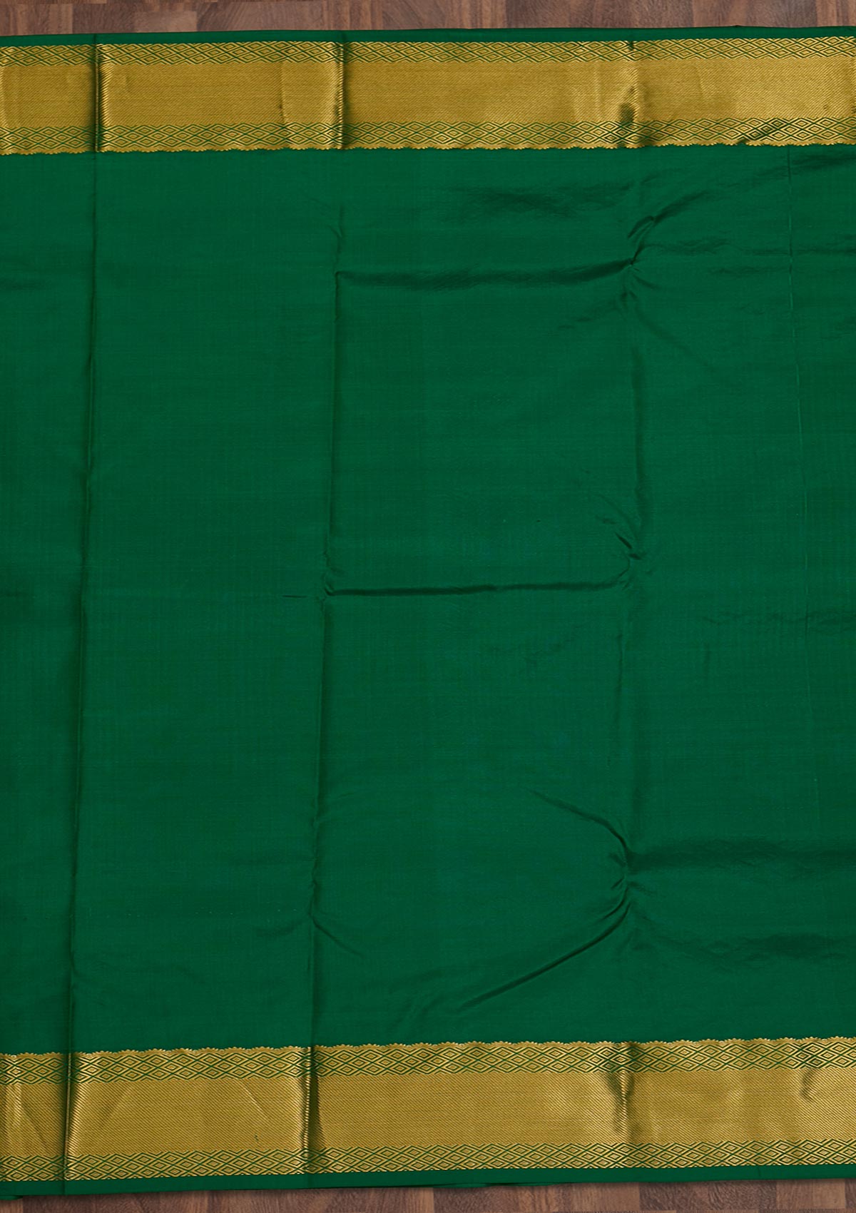 Bottle Green Zariwork Pure Silk Saree-Koskii