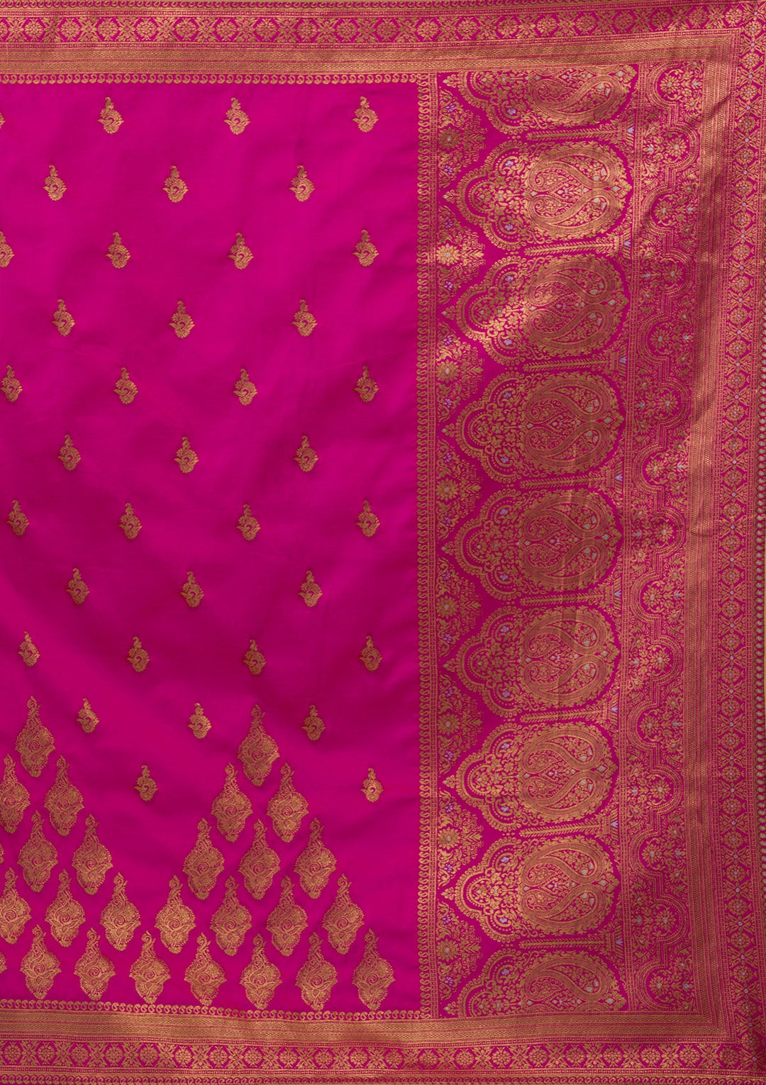 Bottle Green Zariwork Raw Silk Lehenga-Koskii