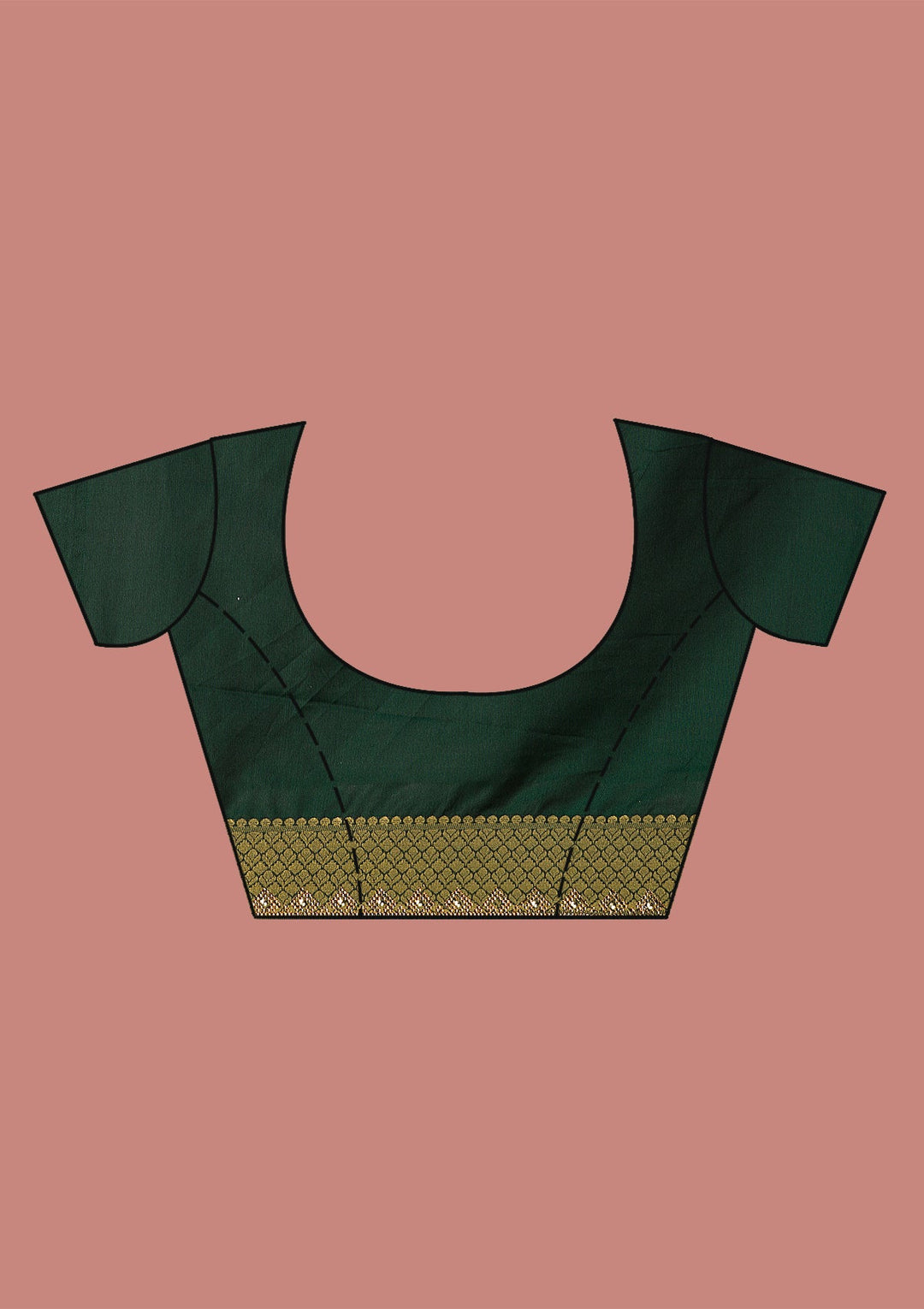 Bottle Green Swarovski Art Silk Saree-Koskii