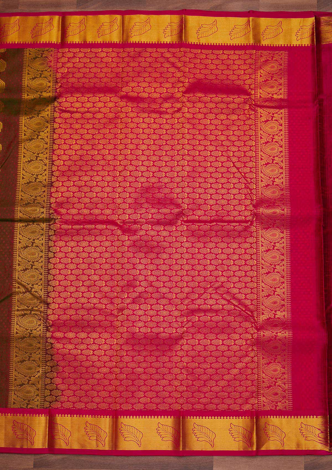 Brown Zariwork Pure Silk Designer Saree - Koskii