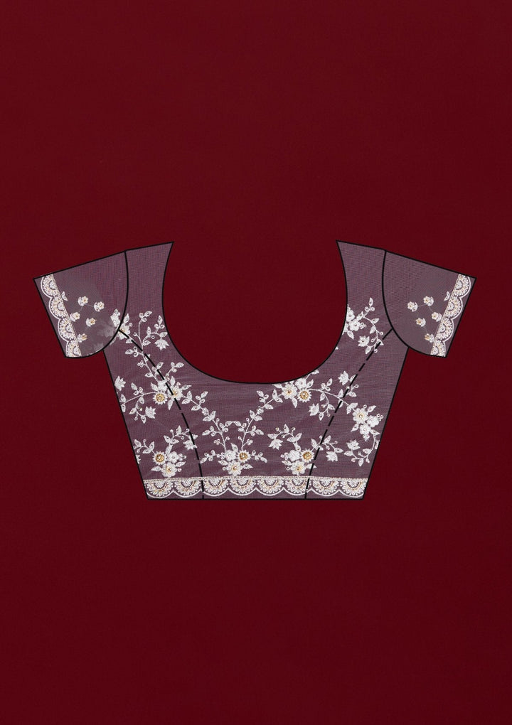 Cream Cutdana Net Designer Saree - koskii