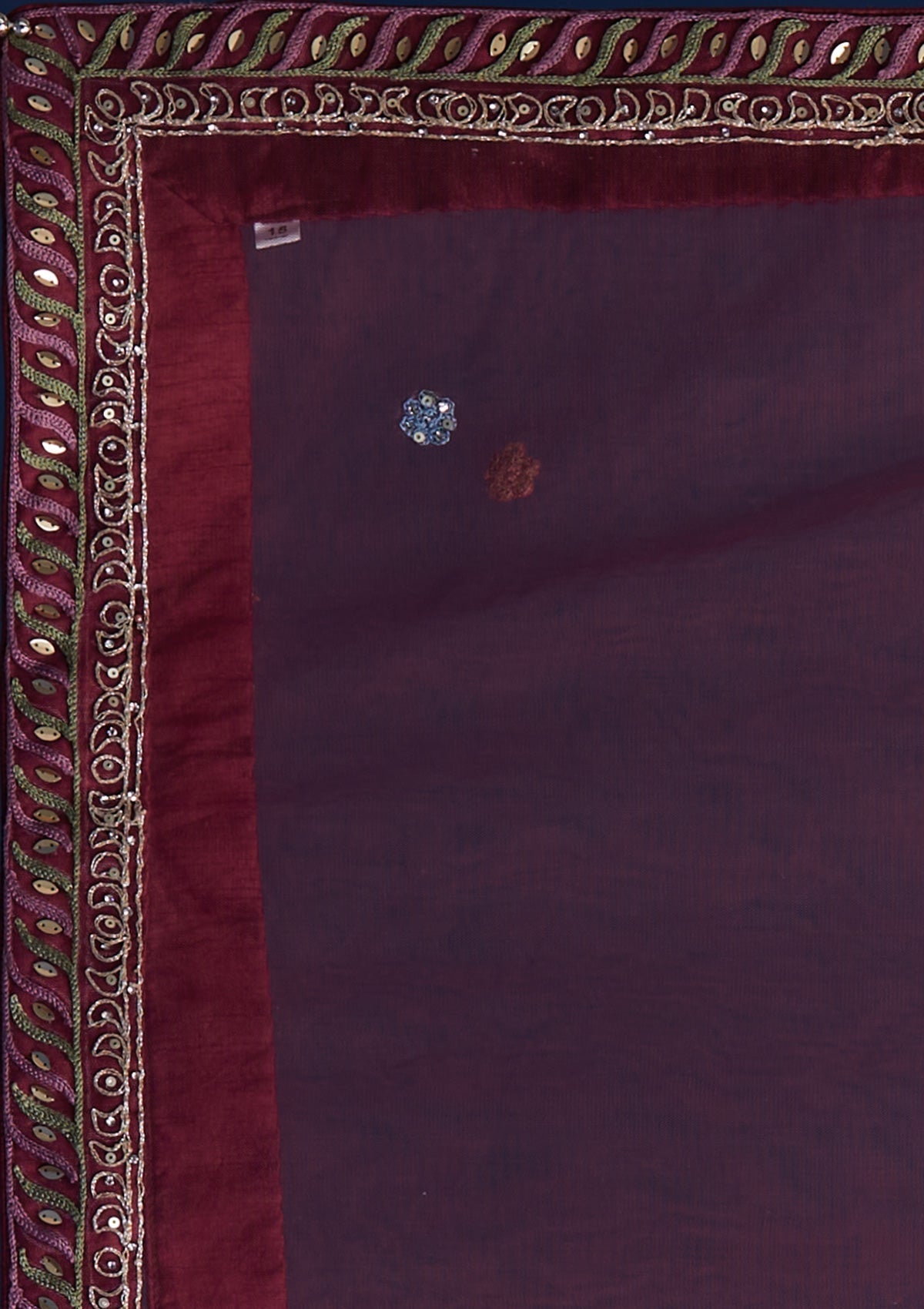 Cream Mirrorwork Net Designer Lehenga - Koskii