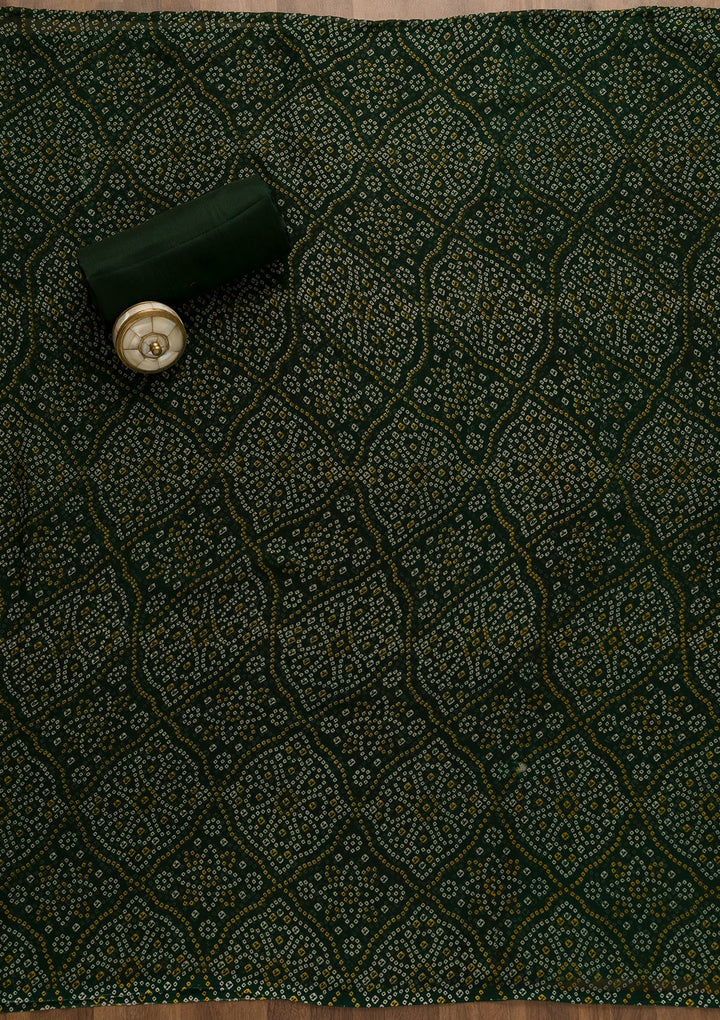 Cream Printed Cotton Unstitched Salwar Suit-Koskii