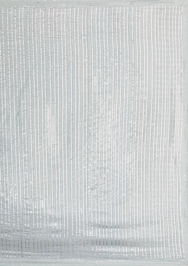 Sea Green Sequins Georgette Saree-Koskii