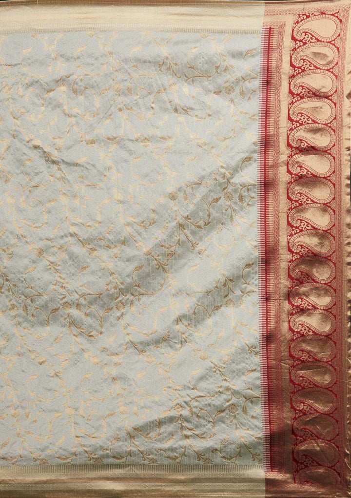 Cream Stonework Brocade Designer Lehenga-Koskii