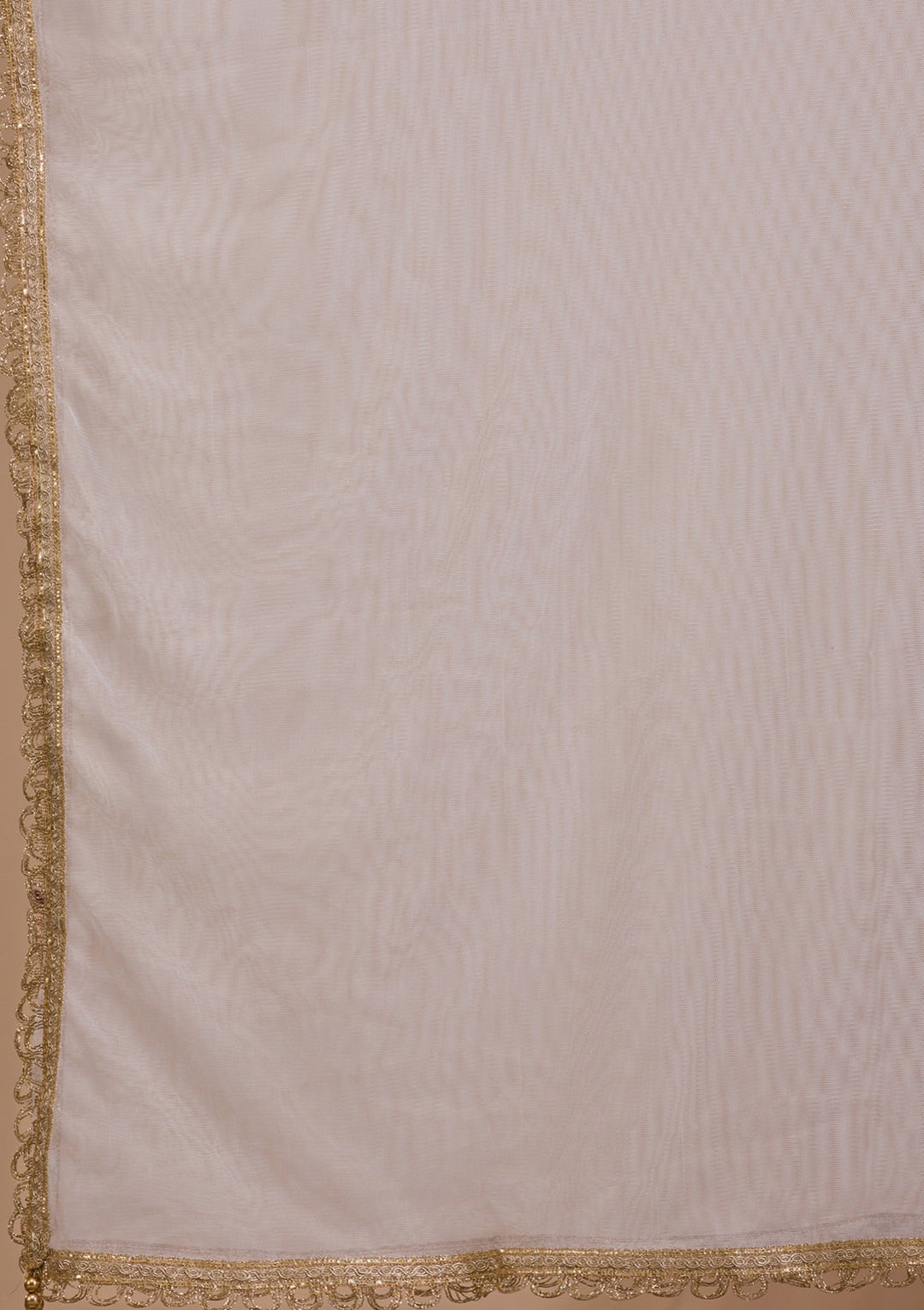 Cream Stonework Semi Crepe Readymade Lehenga-Koskii