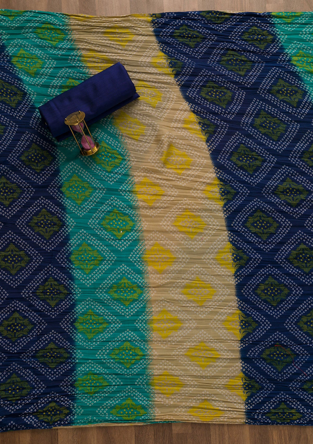 Cream Threadwork Chanderi Unstitched Salwar Suit-Koskii