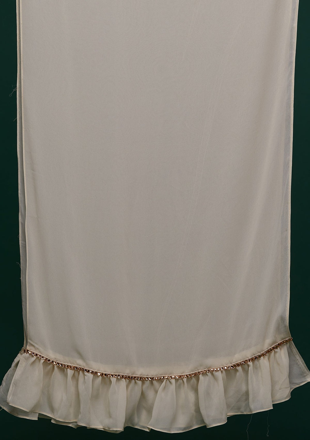 Cream Threadwork Georgette Designer Salwar Suit - Koskii