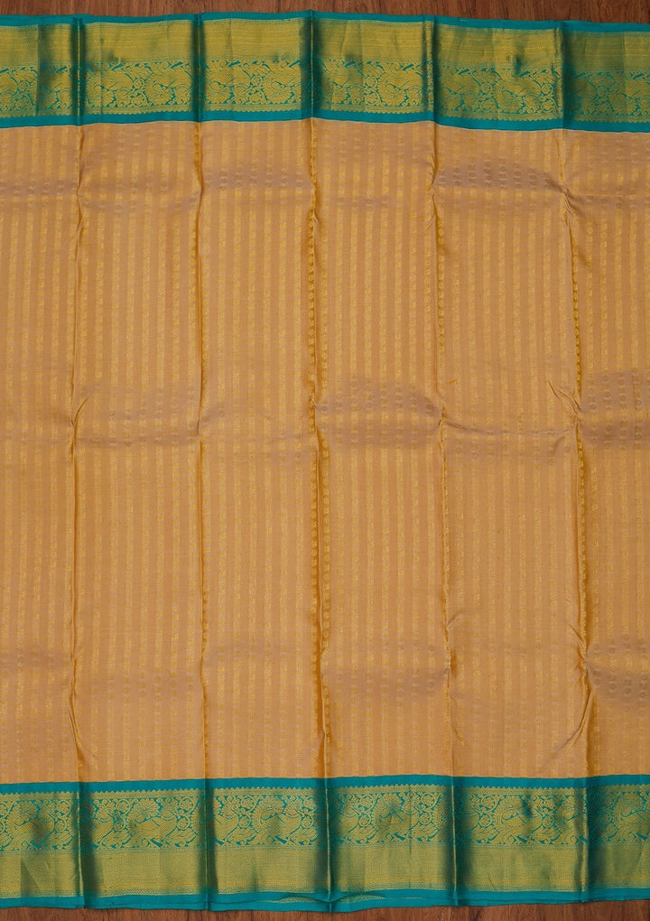 Cream Zariwork Pure Silk Designer Saree - koskii