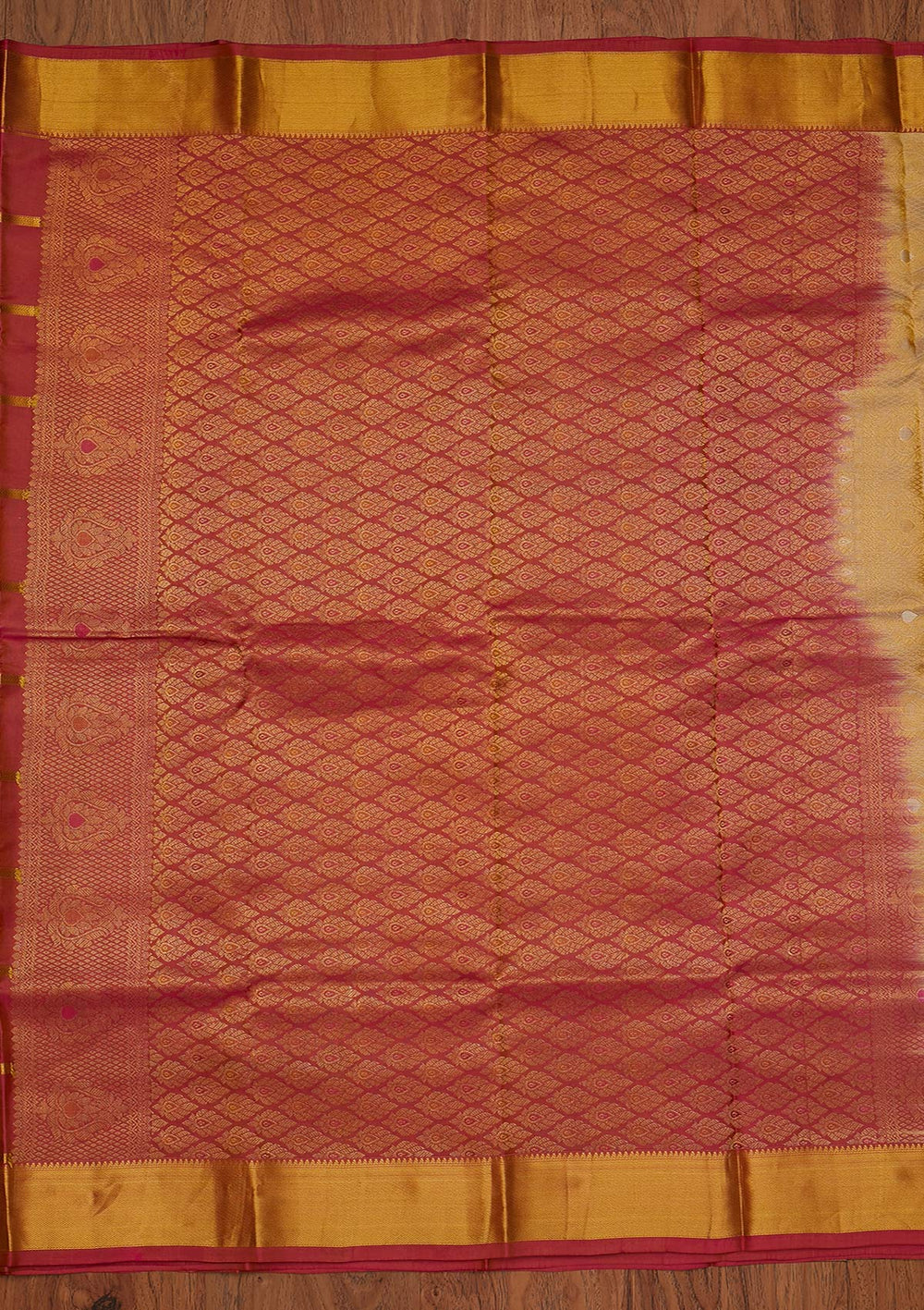Cream Zariwork Pure Silk Designer Saree - koskii