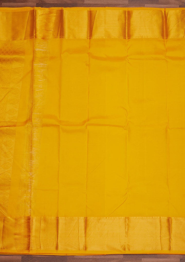 Cream Zariwork Pure Silk Designer Saree - Koskii