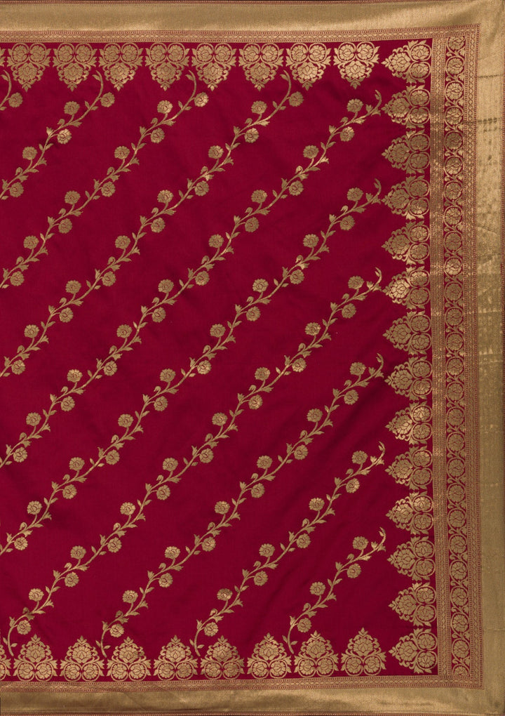 Cream Zariwork Raw Silk Designer Lehenga-Koskii