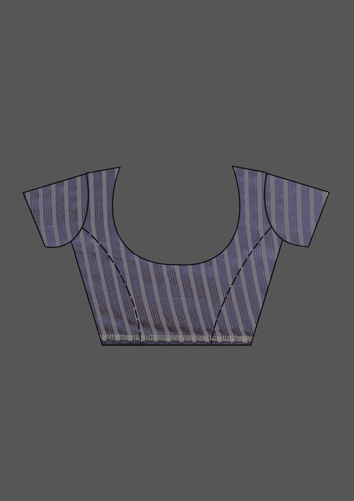 Dark Grey Swarovski Georgette Saree-Koskii