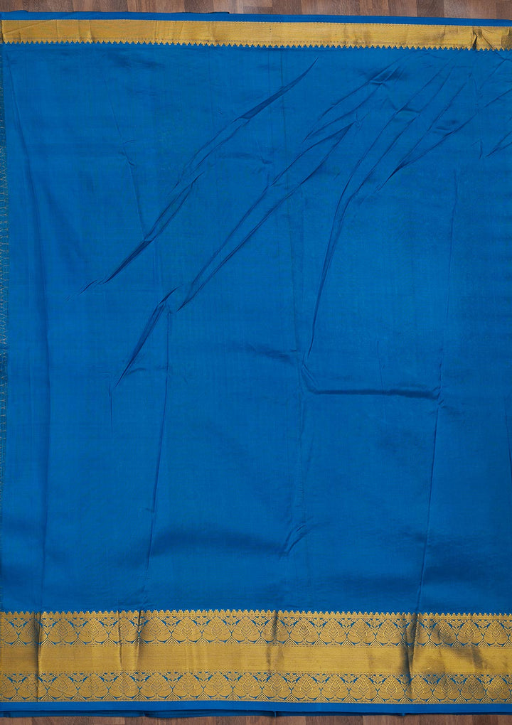 Dark Grey Zariwork Pure Silk Saree-Koskii