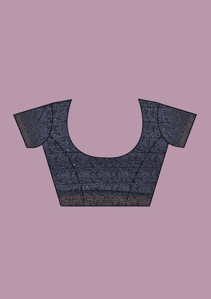 Lavender Stonework Georgette Designer Saree-Koskii